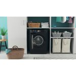 Indesit Washing machine Freestanding BWE 71452 K UK N Black Front loader E Lifestyle frontal open