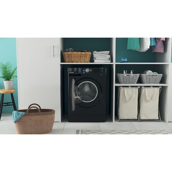Indesit-Washing-machine-Freestanding-BWE-71452-K-UK-N-Black-Front-loader-E-Lifestyle-frontal-open