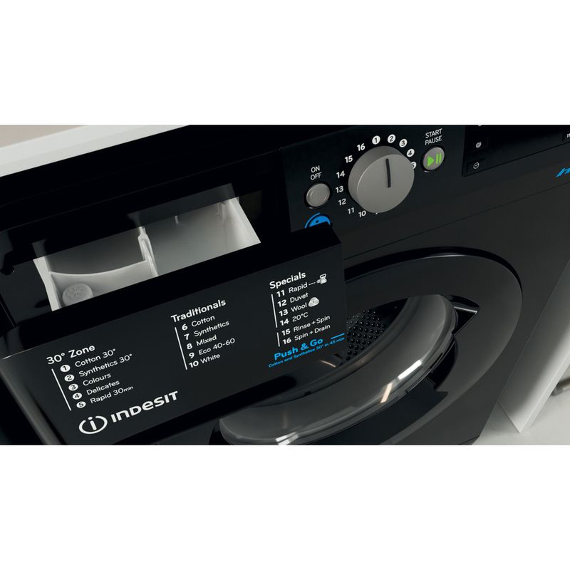 Indesit-Washing-machine-Free-standing-BWE-71452-K-UK-N-Black-Front-loader-E-Drawer