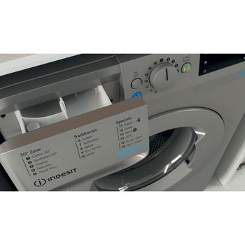 Indesit Washing machine Freestanding BWE 71452 S UK N Silver Front loader E Drawer