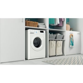 Indesit Washing machine Freestanding BWE 71452 W UK N White Front loader E Lifestyle perspective