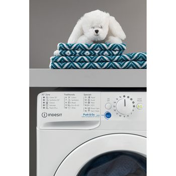 Indesit Washing machine Freestanding BWE 71452 W UK N White Front loader E Lifestyle control panel
