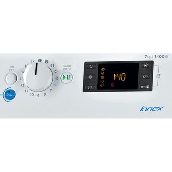 Indesit Washing machine Freestanding BWE 71452 W UK N White Front loader E Control panel