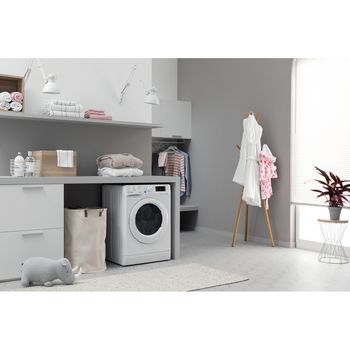Indesit Washer dryer Freestanding BDE 961483X W UK N White Front loader Lifestyle perspective