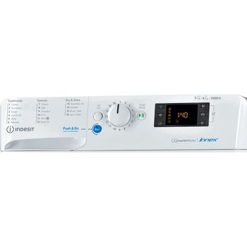 Indesit Washer dryer Freestanding BDE 961483X W UK N White Front loader Control panel