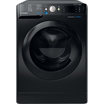 Indesit-Washer-dryer-Freestanding-BDE-861483X-K-UK-N-Black-Front-loader-Frontal