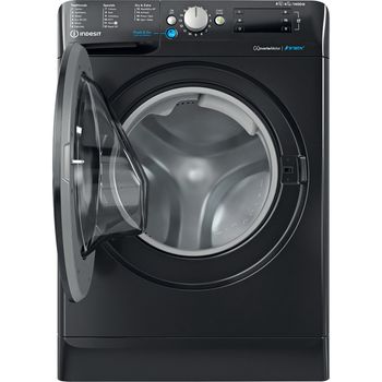 Indesit-Washer-dryer-Freestanding-BDE-861483X-K-UK-N-Black-Front-loader-Frontal-open