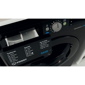 Indesit Washer dryer Freestanding BDE 861483X K UK N Black Front loader Drawer