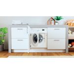 Indesit Washer dryer Built-in BI WDIL 75125 UK N White Front loader Lifestyle frontal open