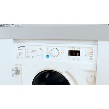 Indesit Washer dryer Built-in BI WDIL 75125 UK N White Front loader Lifestyle control panel