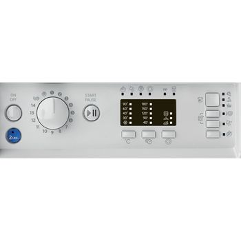 Indesit Washer dryer Built-in BI WDIL 75125 UK N White Front loader Control panel