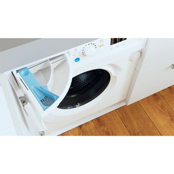 Indesit Washer dryer Built-in BI WDIL 75125 UK N White Front loader Drawer