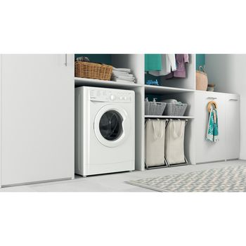 Indesit Washing machine Freestanding IWC 81483 W UK N White Front loader D Lifestyle perspective