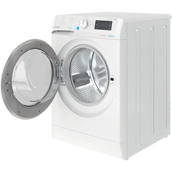 Indesit-Washer-dryer-Freestanding-BDE-1071682X-W-UK-N-White-Front-loader-Perspective-open