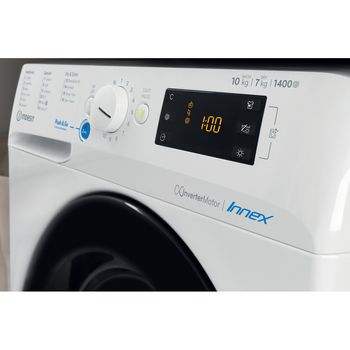 Indesit Washer dryer Freestanding BDE 1071682X W UK N White Front loader Lifestyle control panel