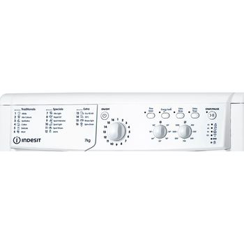 Indesit Washing machine Freestanding IWC 71252 W UK N White Front loader E Control panel