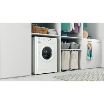 Indesit Washing machine Freestanding EWD 81483 W UK N White Front loader D Lifestyle perspective