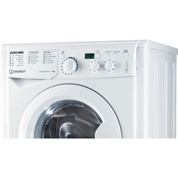 Indesit Washing machine Freestanding EWD 81483 W UK N White Front loader D Control panel
