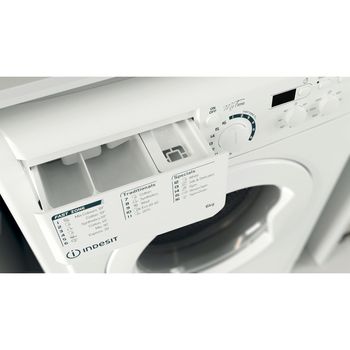 Indesit Washing machine Freestanding EWSD 61251 W UK N White Front loader F Drawer