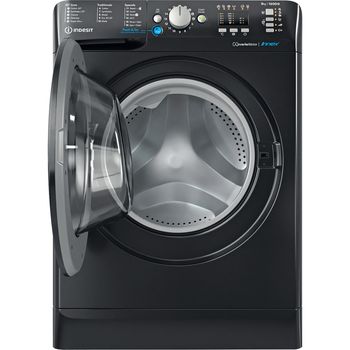 Indesit Washing machine Freestanding BWA 81683X K UK N Black Front loader D Frontal open