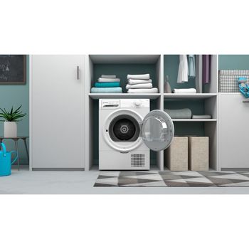 Indesit Dryer I2 D81W UK White Lifestyle frontal open