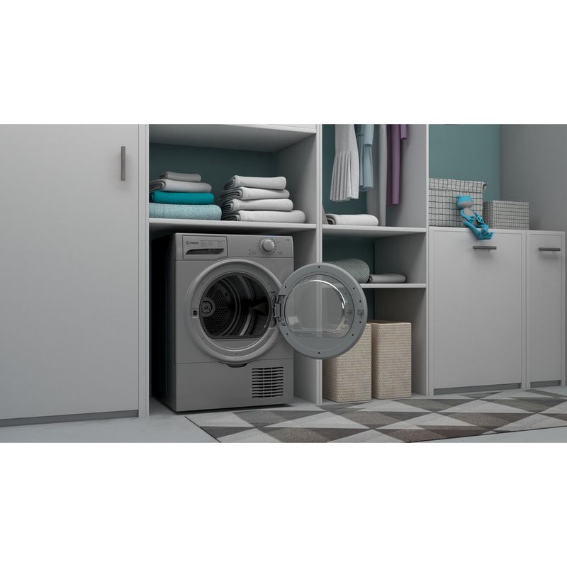 Indesit-Dryer-I2-D81S-UK-Silver-Lifestyle-perspective-open