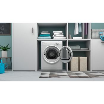 Indesit Dryer I1 D80W UK White Lifestyle frontal open