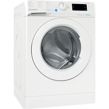 Indesit Washing machine Freestanding BWE 91485X W UK N White Front loader B Perspective