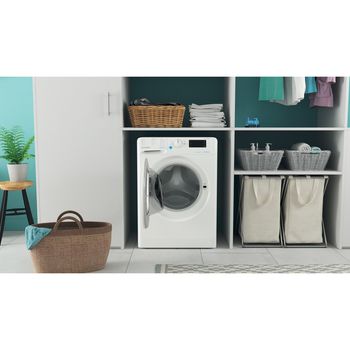 Indesit Washing machine Freestanding BWE 91485X W UK N White Front loader B Lifestyle frontal open