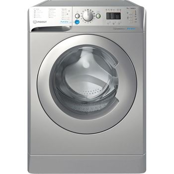 Indesit Washing machine Freestanding BWA 81485X S UK N Silver Front loader B Frontal
