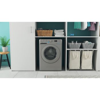 Indesit Washing machine Freestanding BWA 81485X S UK N Silver Front loader B Lifestyle frontal