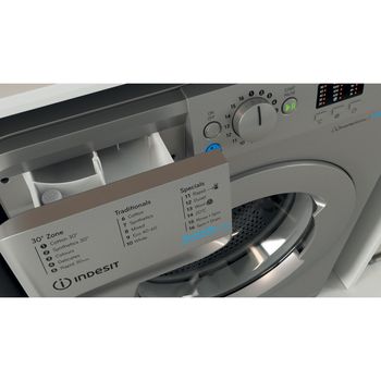 Indesit Washing machine Freestanding BWA 81485X S UK N Silver Front loader B Drawer