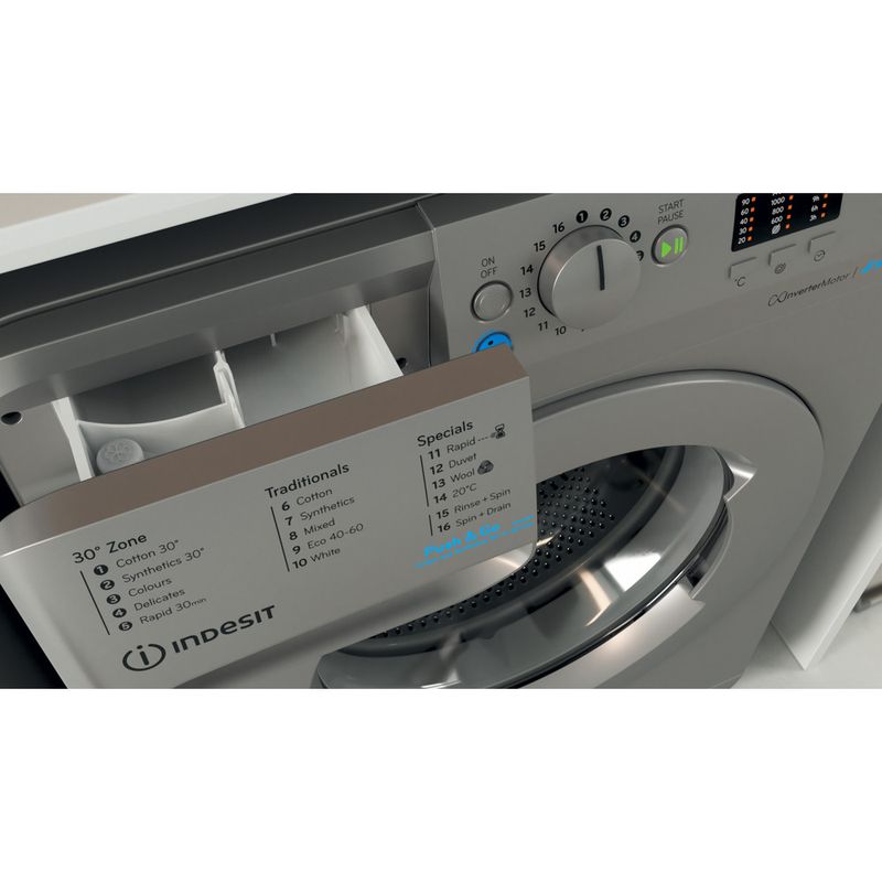 Indesit-Washing-machine-Free-standing-BWA-81485X-S-UK-N-Silver-Front-loader-B-Drawer