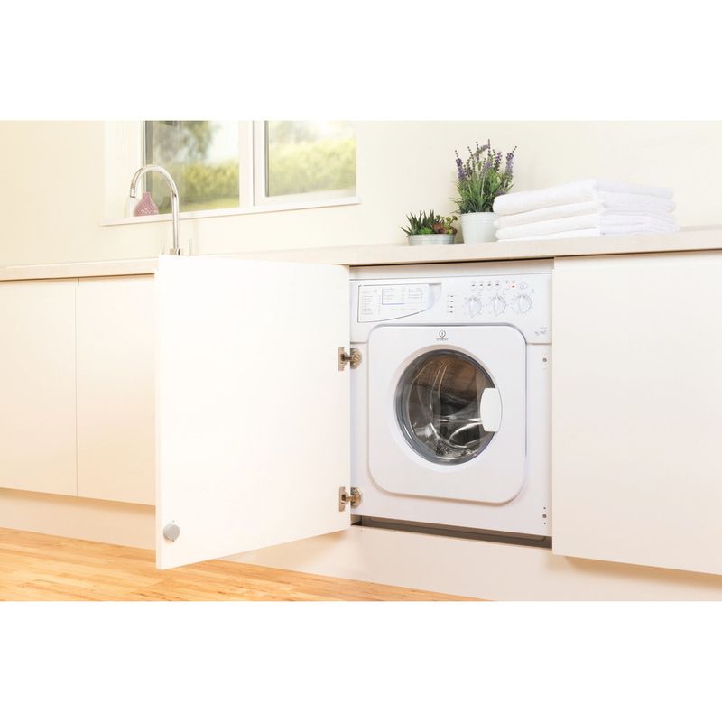 Indesit-Washer-dryer-Built-in-IWDE-126--UK--White-Front-loader-Lifestyle-perspective