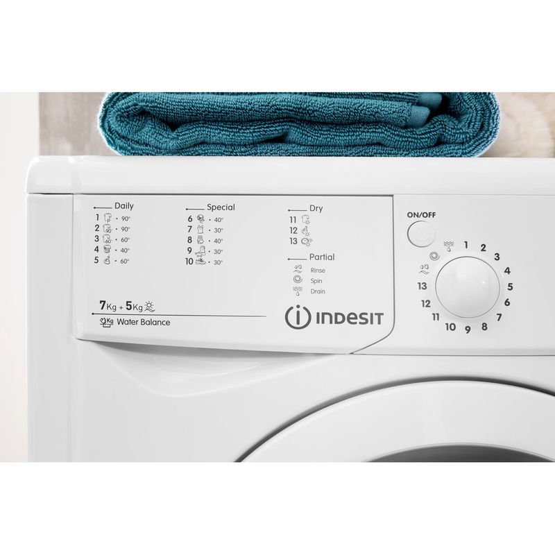 Indesit-Washer-dryer-Free-standing-IWDE-7125-B--UK--White-Front-loader-Lifestyle-control-panel