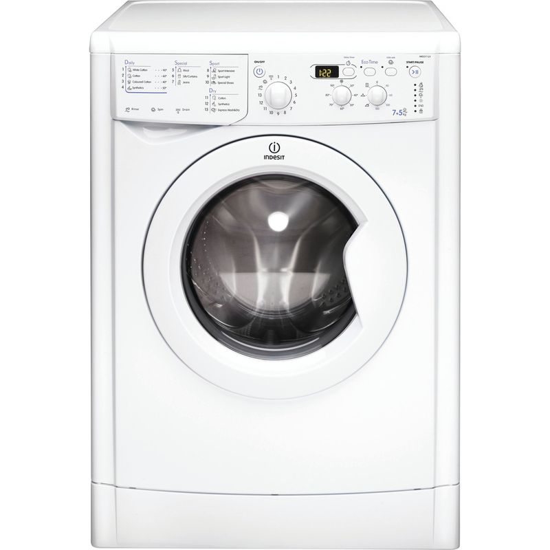 Indesit-Washer-dryer-Free-standing-IWDD-7123--UK--White-Front-loader-Frontal