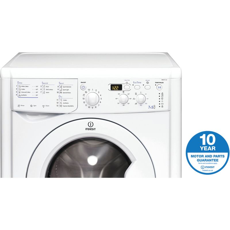 Indesit-Washer-dryer-Free-standing-IWDD-7123--UK--White-Front-loader-Award