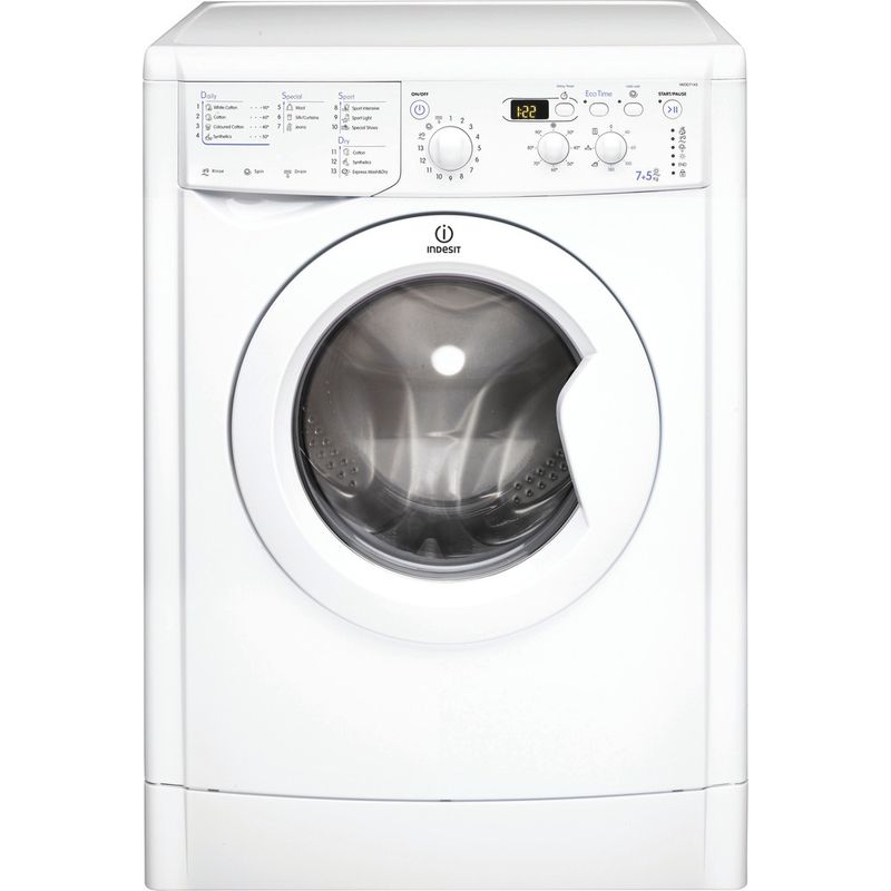 Indesit-Washer-dryer-Free-standing-IWDD-7143--UK--White-Front-loader-Frontal