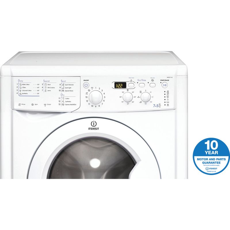Indesit-Washer-dryer-Free-standing-IWDD-7143--UK--White-Front-loader-Award