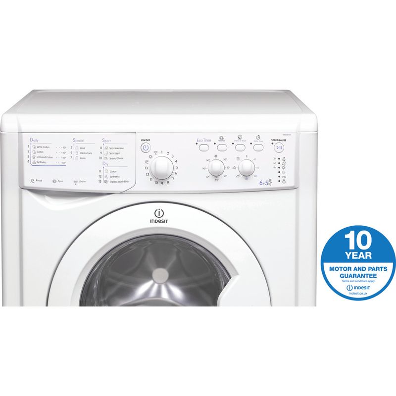 Indesit-Washer-dryer-Free-standing-IWDC-6143--UK--White-Front-loader-Award
