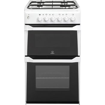 Indesit-Double-Cooker-IT50G-W--White-A--Enamelled-Sheetmetal-Frontal