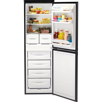 Indesit-Fridge-Freezer-Free-standing-CAA-55-K--UK--Black-2-doors-Frontal-open