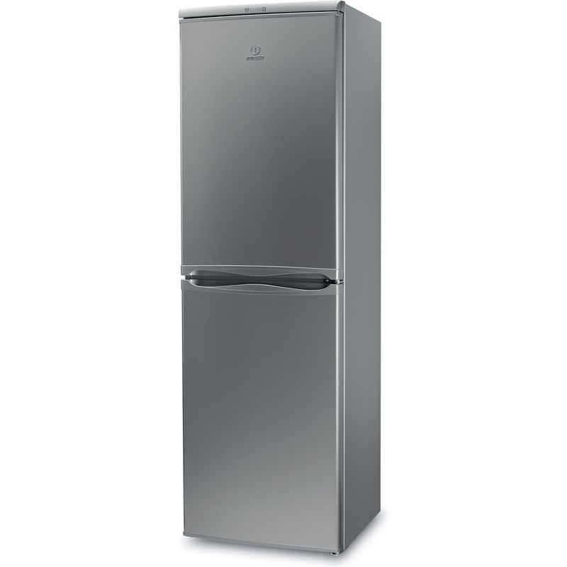 Indesit-Fridge-Freezer-Free-standing-CAA-55-S--UK--Silver-2-doors-Perspective