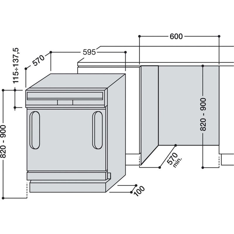 Integrated Dishwasher Indesit DPG 15B1 NX UK