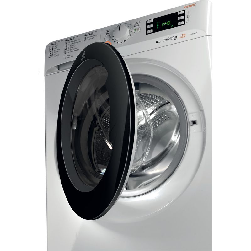 Indesit-Washer-dryer-Free-standing-XWDE-961480X-WKKK-UK-White-Front-loader-Perspective-open