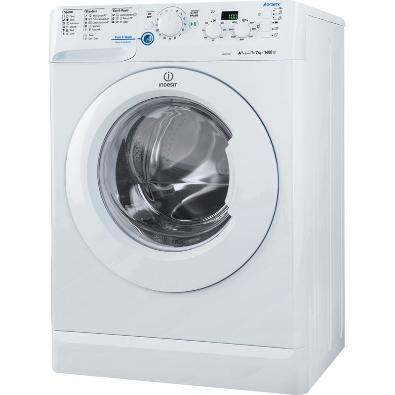 Indesit-Washing-machine-Free-standing-XWD-71452-W-UK-White-Front-loader-A---Perspective