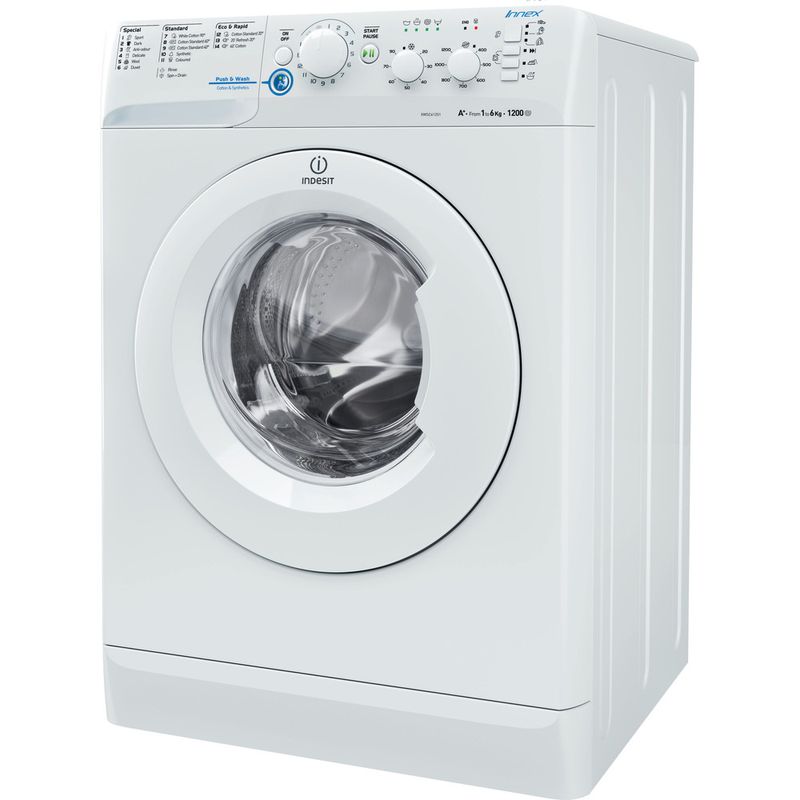 Indesit-Washing-machine-Free-standing-XWSC-61251-W-UK-White-Front-loader-A--Perspective