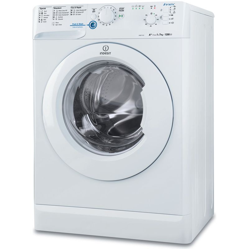 Indesit-Washing-machine-Free-standing-XWB-71252-W-UK-White-Front-loader-A---Perspective