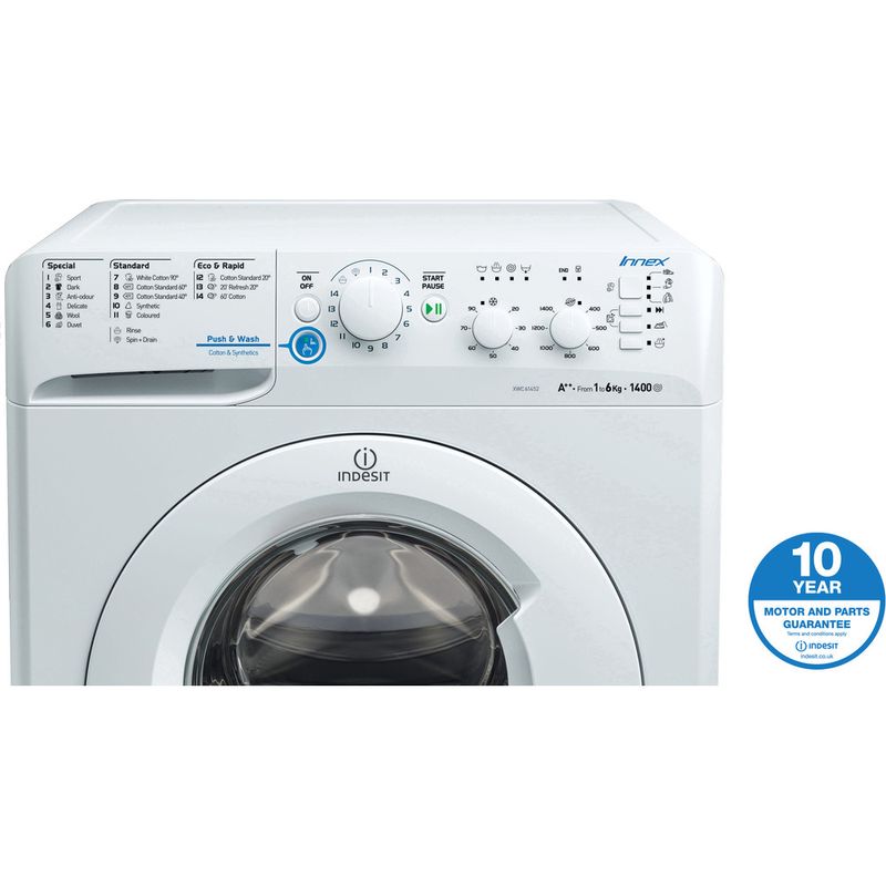 Indesit-Washing-machine-Free-standing-XWC-61452-W-UK-White-Front-loader-A---Control_Panel