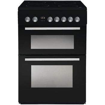 Indesit-Double-Cooker-DD60C2C-K--UK-Black-B-Vitroceramic-Frontal